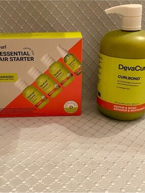 32 oz DevaCurl CurlBond Re-Coiling Cream Conditioner & Repair Kit Travel Sizes